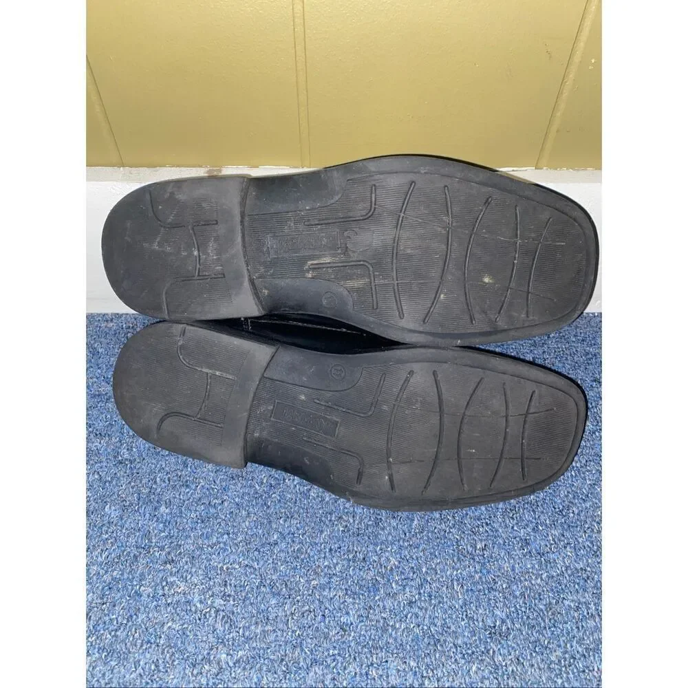 Jarman men 11 slip on leather dress shoes black